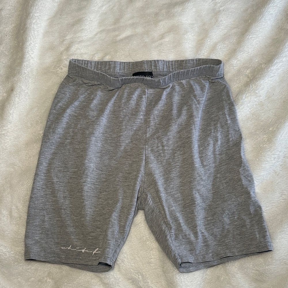 White Fox Gray women’s biker Shorts